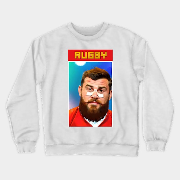 Rugby Poster Crewneck Sweatshirt by ArtShare